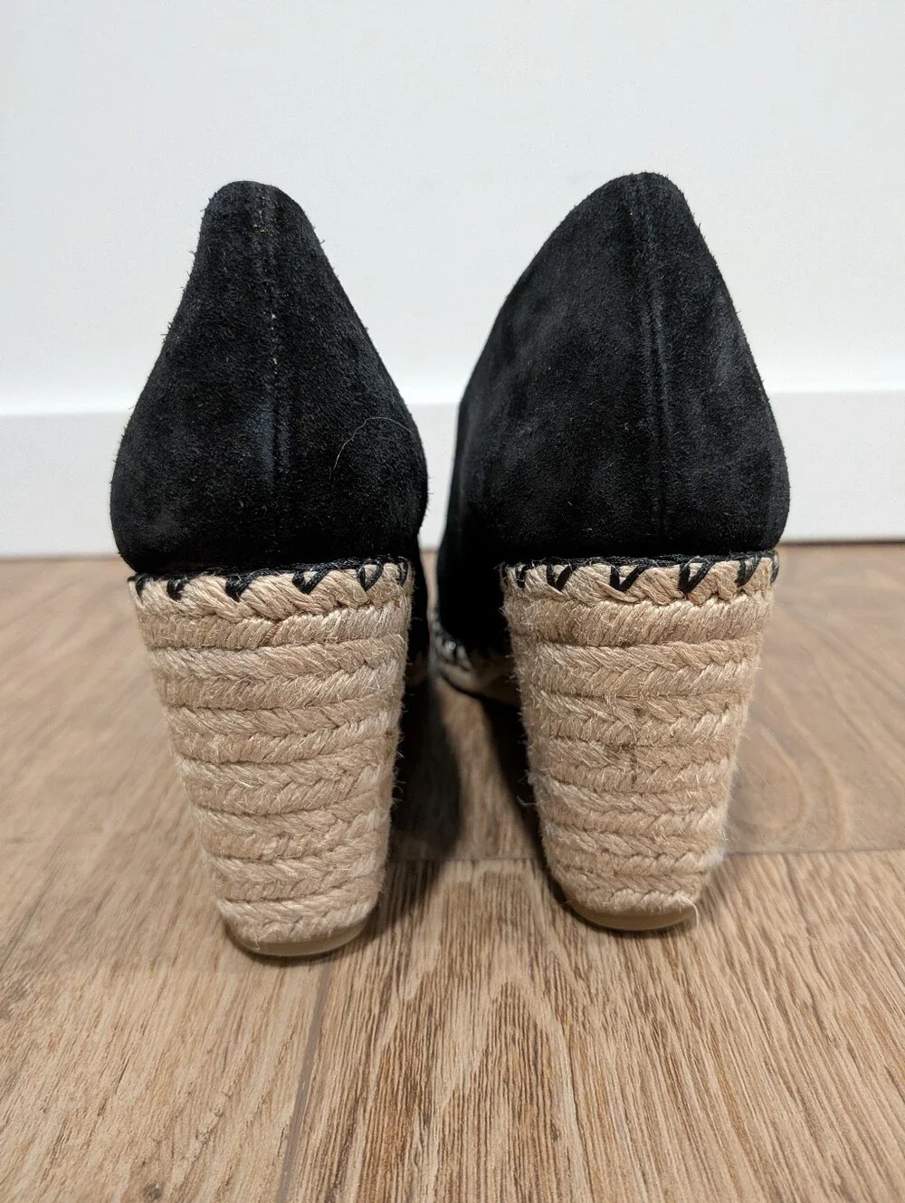 Vince Sonora Peep-Toe Suede Espadrille Wedge Sandals